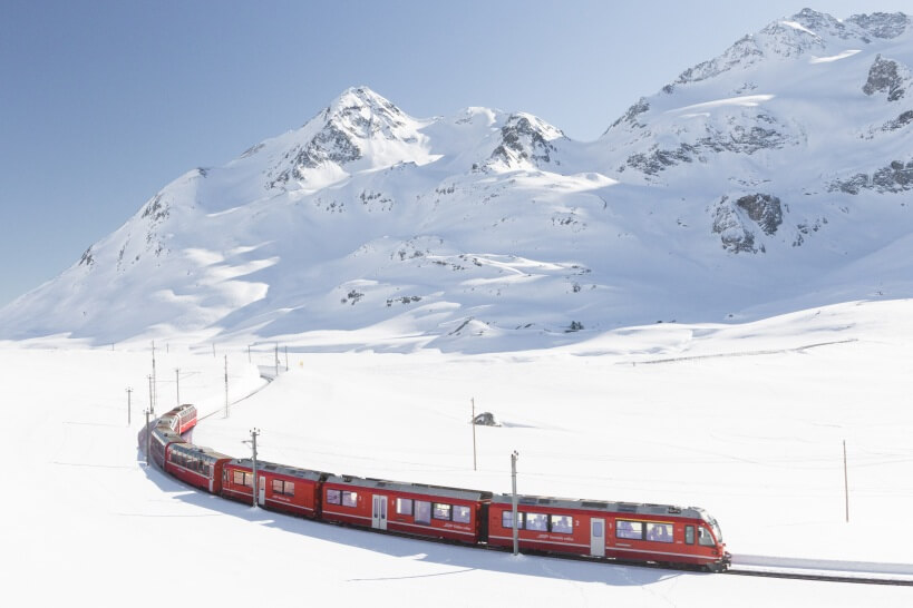 Bernina Express - railway connections in Switzerland Bernina Express - panoramic railway in Switzerland
